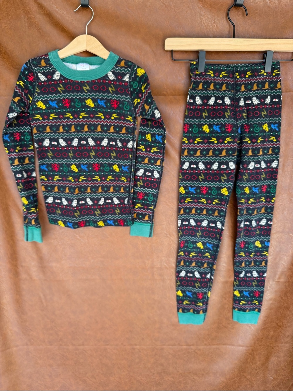 Hanna Andersson Harry Potter Pajamas Kids 8 130 Organic Cotton Hogwarts